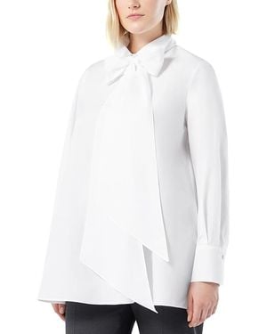 Marina Rinaldi 2A Uscita Tie Neck Tunic - White