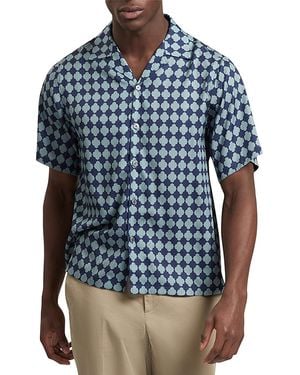 Ted Baker Ibicui Short Sleeve Regular Fit Tile Print Geo Shirt - Blue