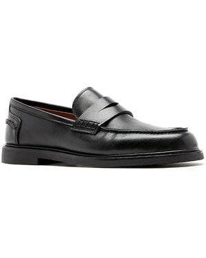 La Canadienne Magnet Leather Penny Loafers - Black