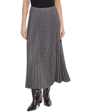 Lyssé Pierra Ponte Pleated Midi Skirt - Gray