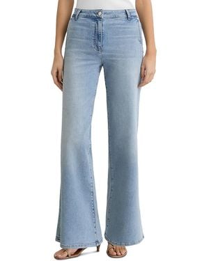Reiss Addie High Rise Wide Leg Jeans - Blue