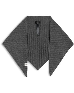 Rag & Bone Cassidy Triangle Ribbed Cashmere Scarf - Gray