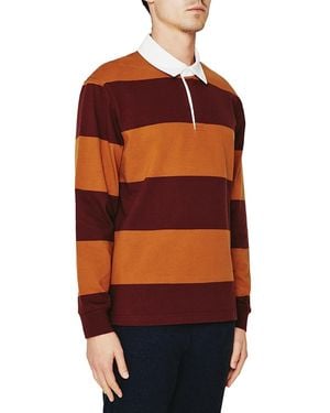 AG Jeans Wade Long Sleeve Rugby Shirt - Orange