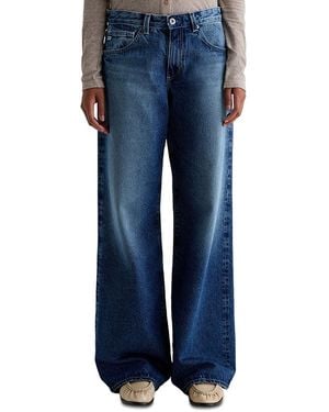AG Jeans Adria Low Rise Wide Leg Jeans - Blue