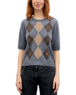Gerard Darel Rema Wool Elbow Sleeve Sweater - Blue