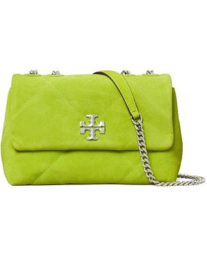 Tory Burch Kira Diamond Quilted Suede Convertible Crossbody - Green