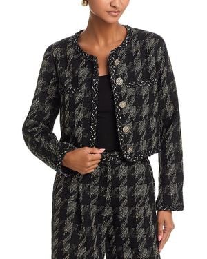 Aqua Metallic Tweed Blazer - Black