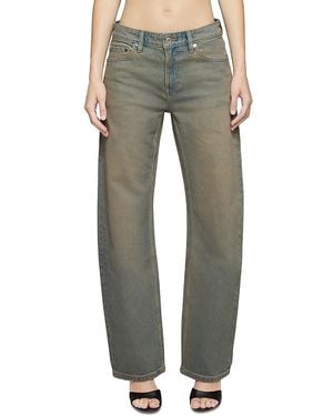 EB DENIM Alida Loose High Rise Barrel Leg Jeans - Green