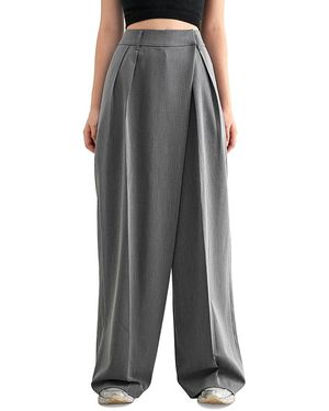 Luvee Mable Mid Rise Wrap Pants - Black