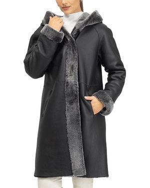 Gorski Merino Shearling Lamb Parka Coat - Black