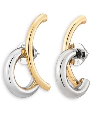 DEMARSON Marisa Double Row Earrings - Metallic