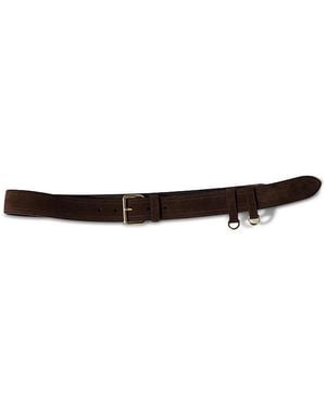 Miu Miu Suede Belt - White