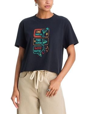 ASKK NY Martini Graphic Boyfriend Tee - Blue