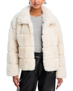 Aqua Eva Faux Fur Jacket - Natural