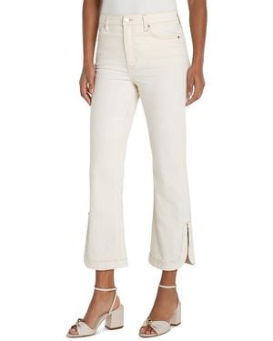 Liverpool Los Angeles Plus Hannah High Rise Crop Flare Jeans - Natural