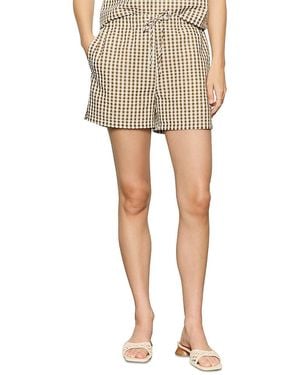 Sanctuary Easy Gingham Shorts - Natural