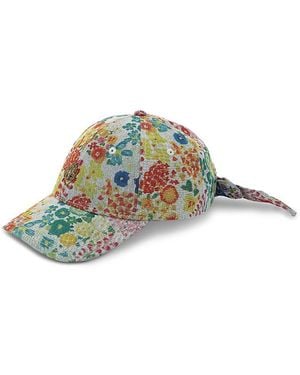 Kurt Geiger Floral Denim Baseball Cap - Multicolor