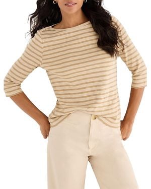NIC+ZOE 3/4 Sleeve Envelope Boat Tee - Natural