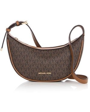 Michael Kors Medium Logo Convertible Crossbody Bag - Brown