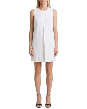 Cartolina Nantucket Fiona Linen Shift Dress - White