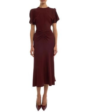 Victoria Beckham Gathered Waist Midi Dress