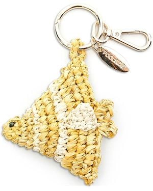 Poolside The Fish Raffia Bag Charm - Metallic