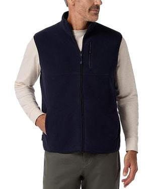 Mizzen+Main Crosby Fleece Regular Fit Vest - Blue