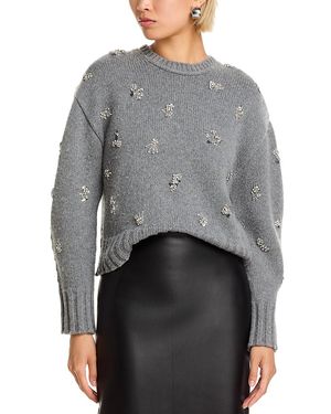 Jonathan Simkhai Coraline Beaded Sweater - Grey