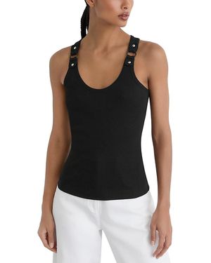 Reiss Bella Round Neck Vest - Black