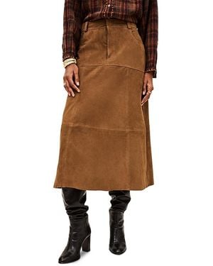 Ba&sh Massia Leather Skirt - Brown