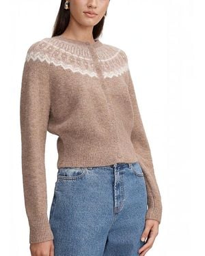 EVER NEW Billie Fair Isle Cardigan - Blue