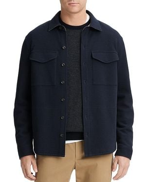 Vince Button Shirt Jacket - Blue