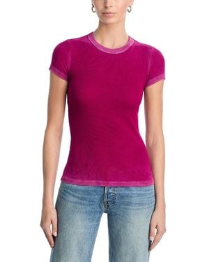 Cotton Citizen Verona Ribbed Tee - Red