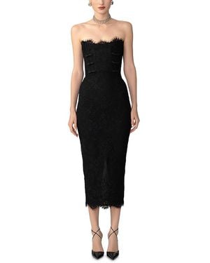 SAU LEE Sofina Lace Dress - Black