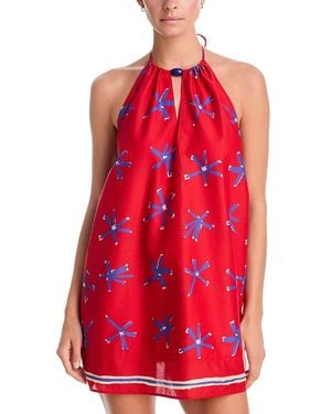 STAUD Dani Mini Dress Swim Cover-Up - Red