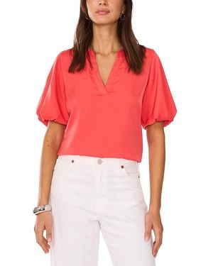 Vince Camuto Puffed Sleeve Top - Red