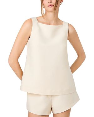 French Connection Struct Taff Sleeveless Aline Top - White