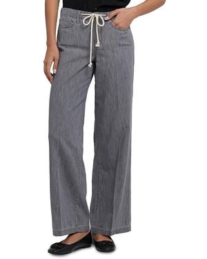 NYDJ Teresa High Rise Wide Leg Jeans - Gray