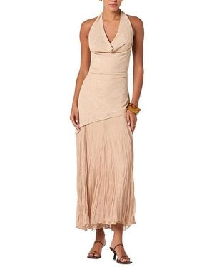 Astr Inez Drop Waist Dress - Natural
