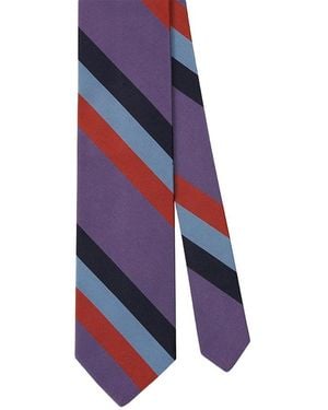 Robert Talbott Bold Silk Cotton Stripe Best Of Class Necktie - Blue