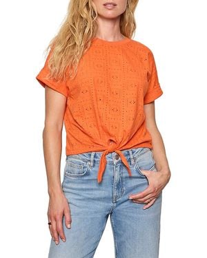 Sanctuary Eyelet All Day Tee - Orange