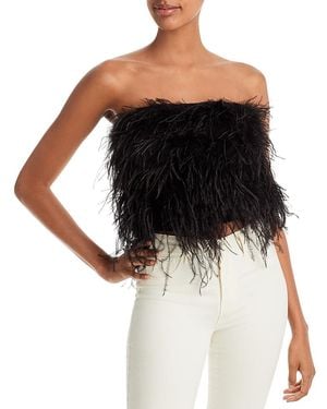 Lucy Paris Milly Feather Top - Black