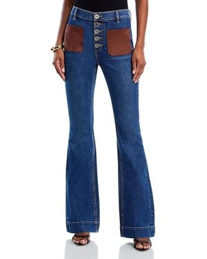 Ramy Brook Cindy High Rise Wide Leg Jeans - Blue