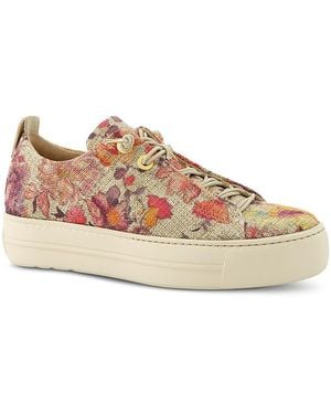 Paul Green Desi Floral Canvas Sneakers - Pink