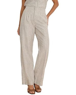 NIC+ZOE Lenox Wide Leg Striped Pants - Natural