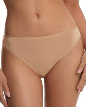 Natori Bliss Bare Cotton Bikini, Pack Of 3 - Brown