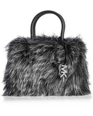 Michael Kors Laila Convertible Faux Fur Crossbody Bag - Black