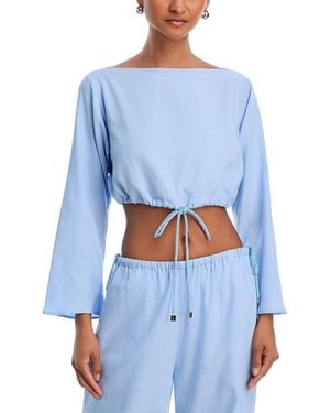 Solid & Striped The Chelley Cropped Top - Blue
