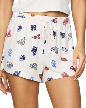 Z Supply Varsity Sleep Shorts - White