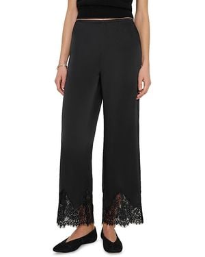 Reformation Carolina Silk Pants - Black